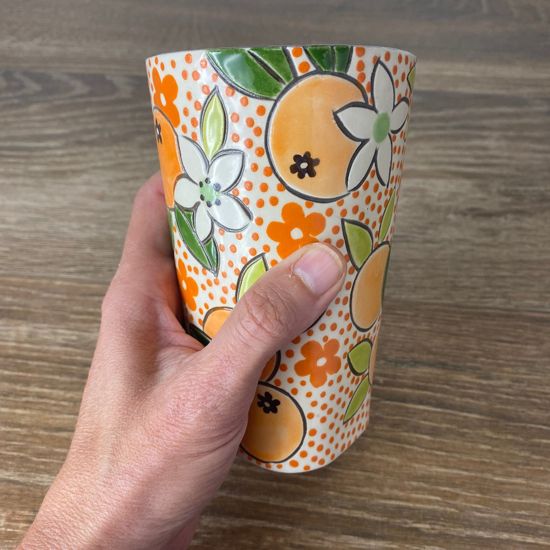 Handpainted Pottery Pints | Set of Four