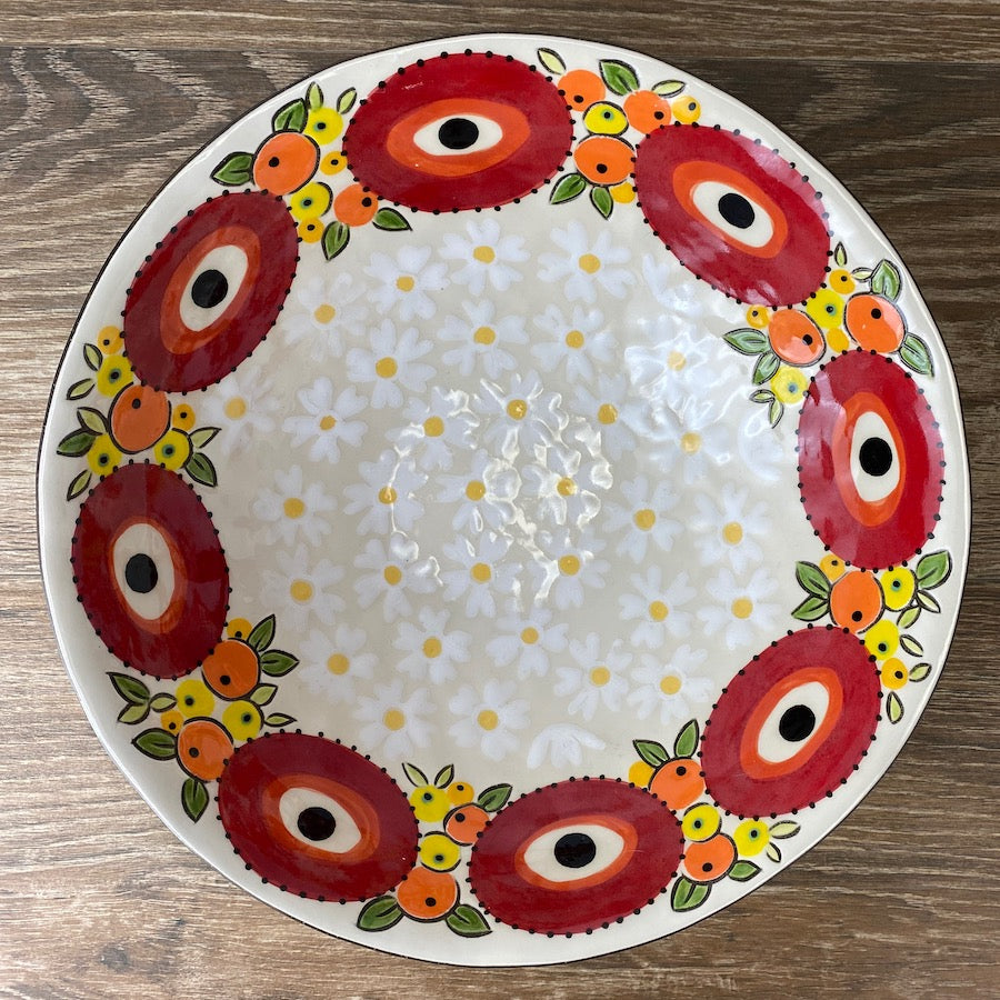 Bubble Bowl with Evil Eye Vintage Floral