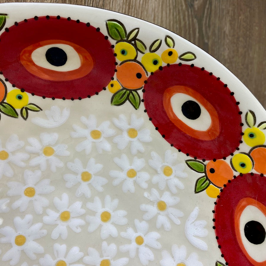 Bubble Bowl with Evil Eye Vintage Floral