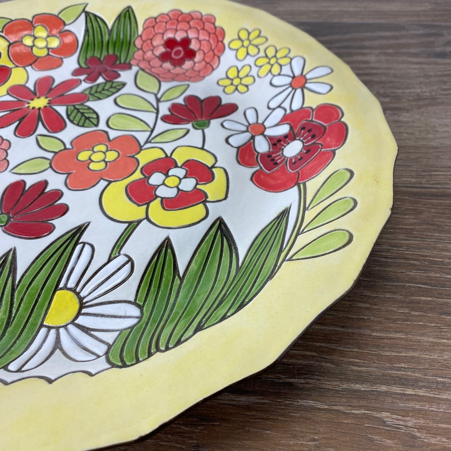 Retro Round Garden Platter
