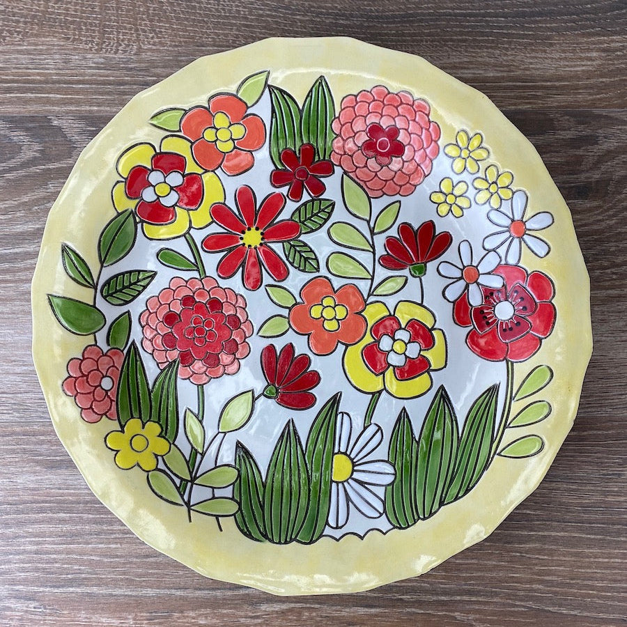 Retro Round Garden Platter
