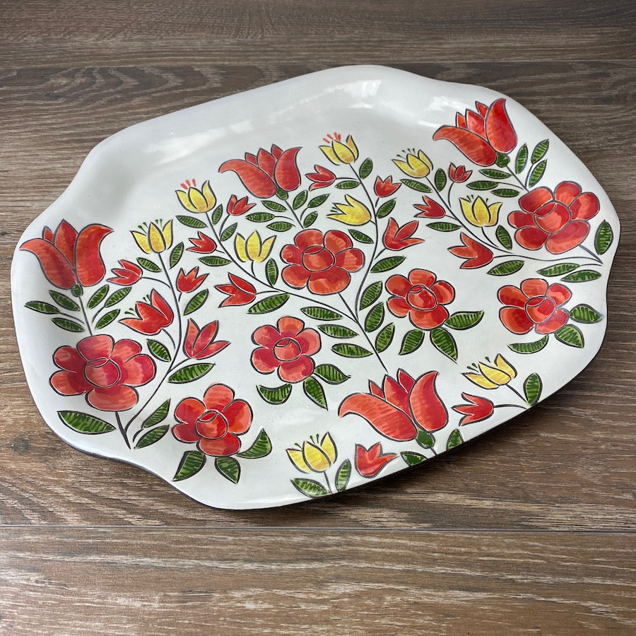 Red Tulip Platter