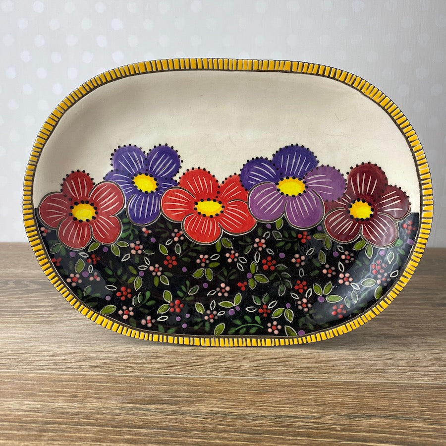 Vintage Floral Plate | Small Platter
