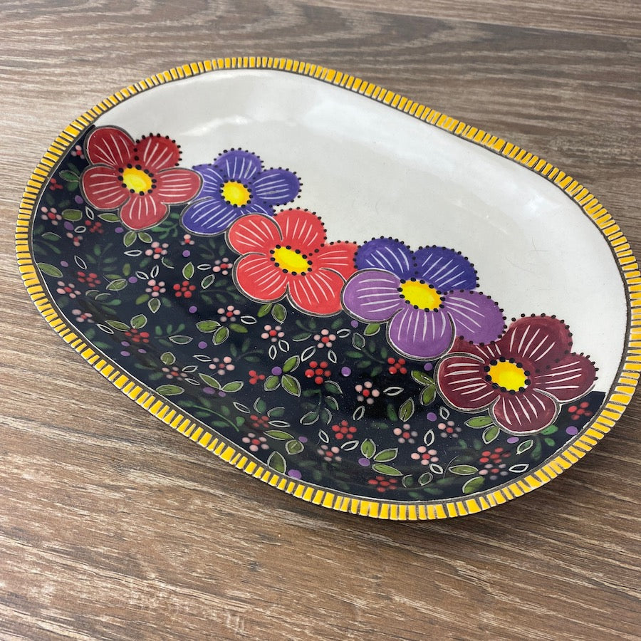 Vintage Floral Plate | Small Platter