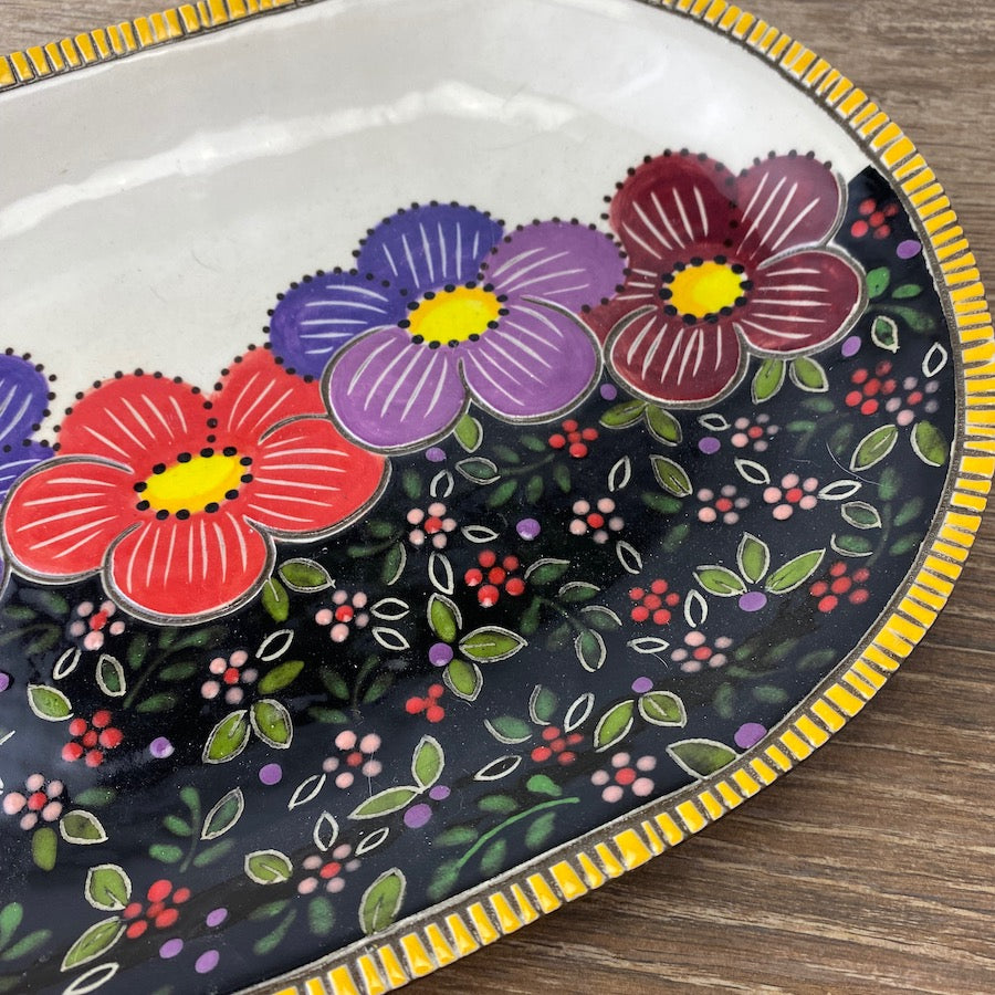 Vintage Floral Plate | Small Platter