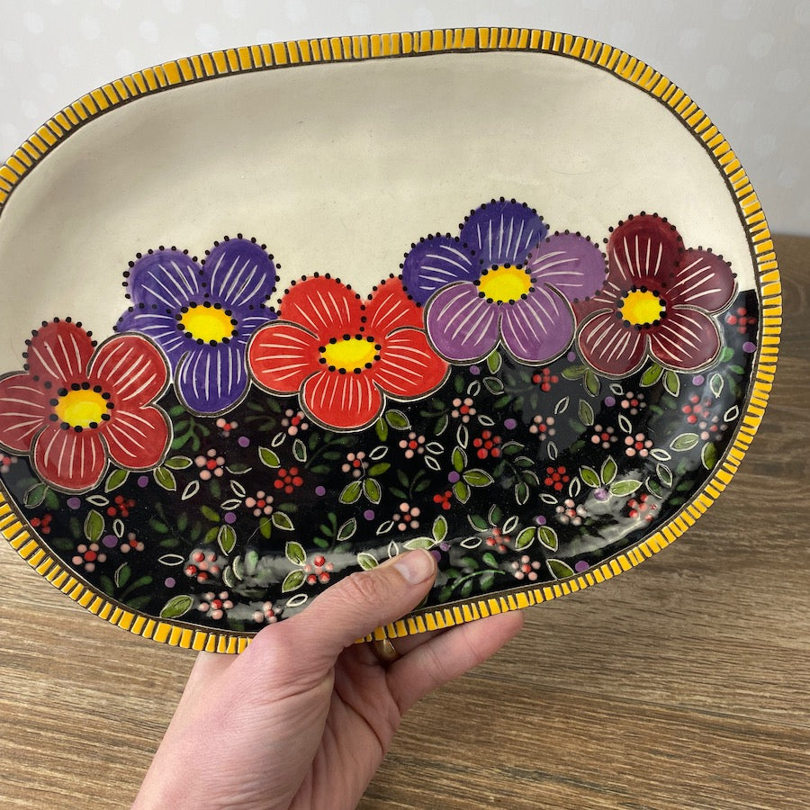 Vintage Floral Plate | Small Platter