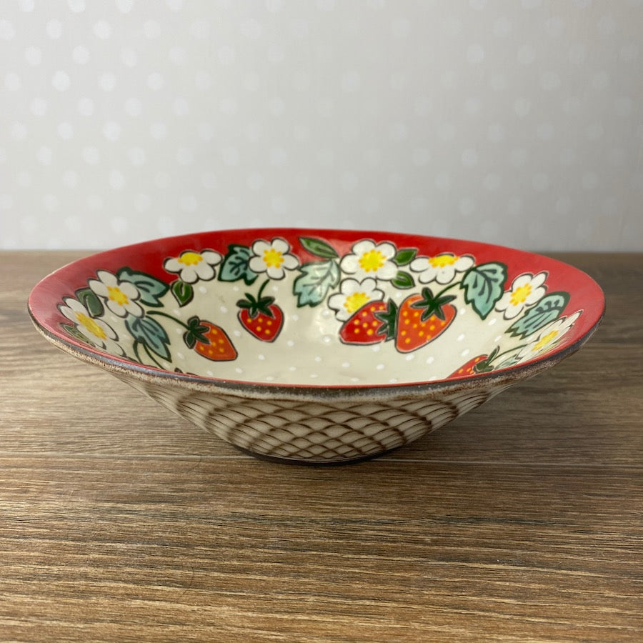 Red Bowl with Strawberries