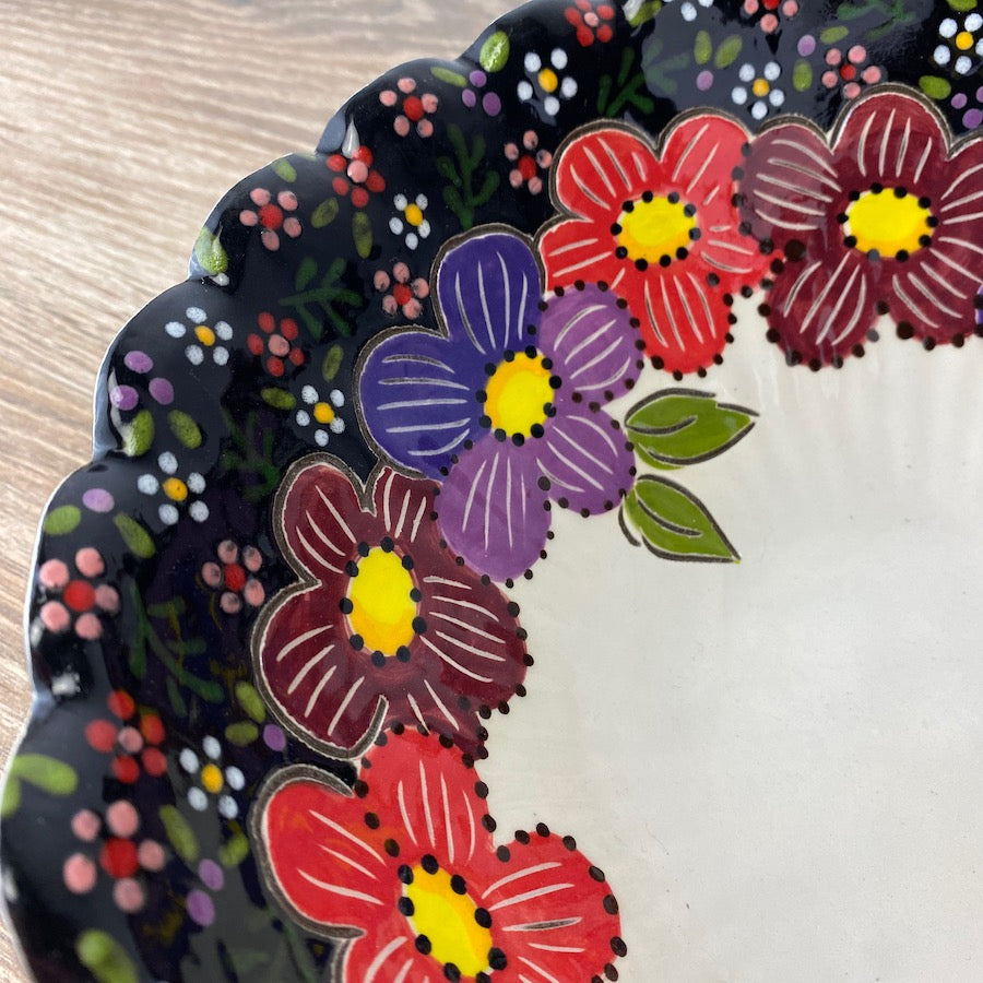 Vintage Floral Ceramic Bowl