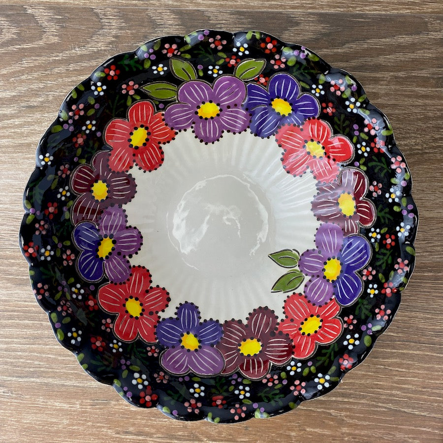 Vintage Floral Ceramic Bowl