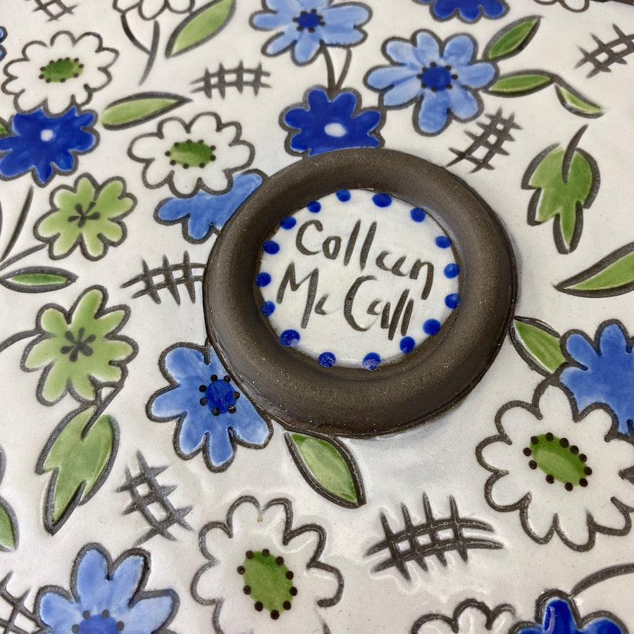 Large Serving Platter with Blue Floral