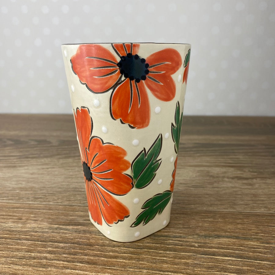 Handpainted Pottery Pint
