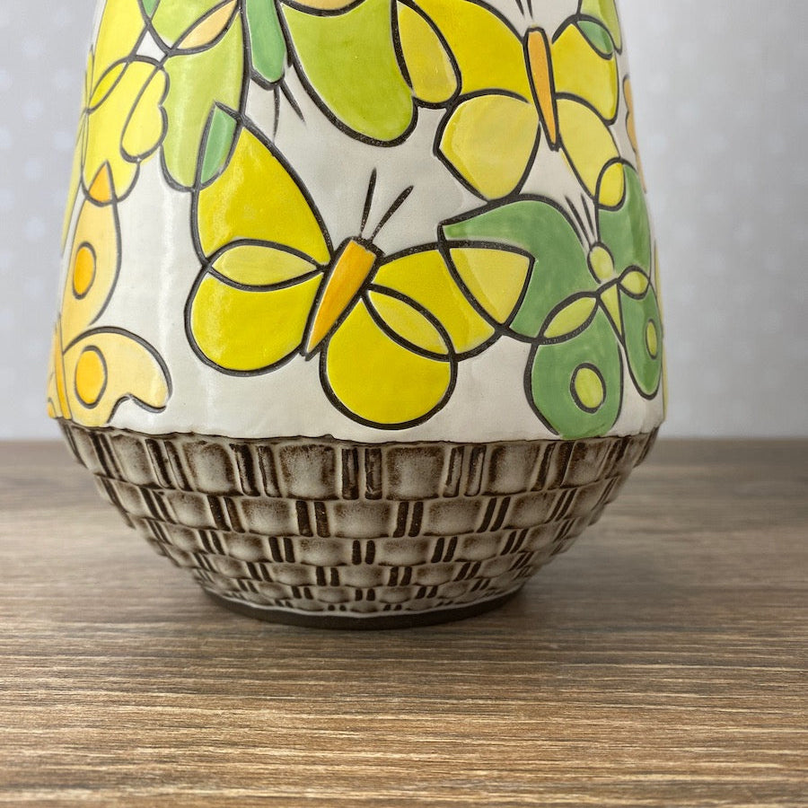 Tall Flower Vase wth Butterflies