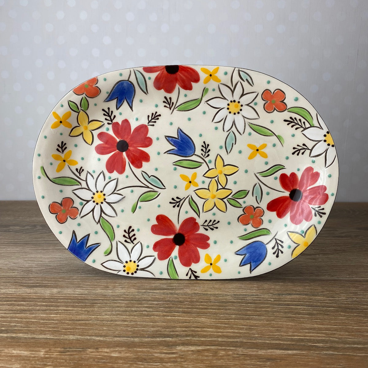Vintage Floral Small Platter | Plate