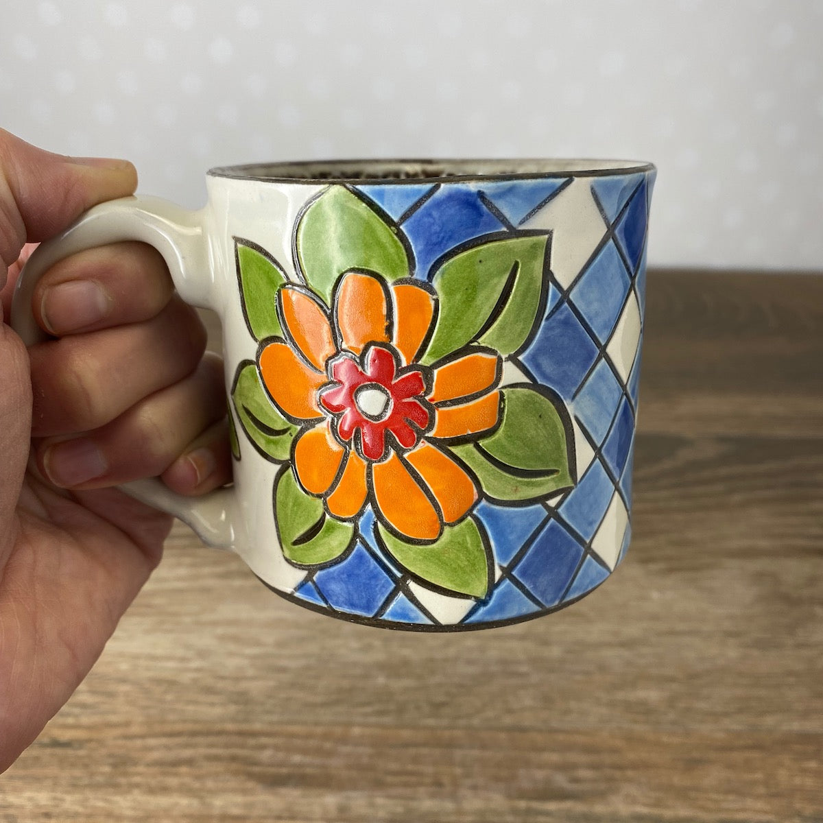 Artisan Coffee Mug | Plaid Floral