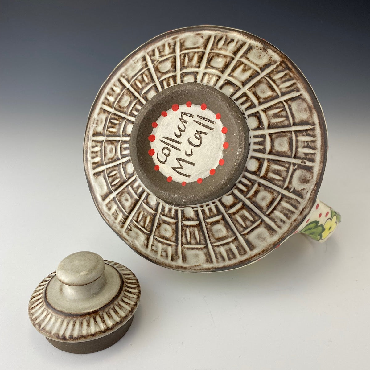 Floral Teapot with Strawberries