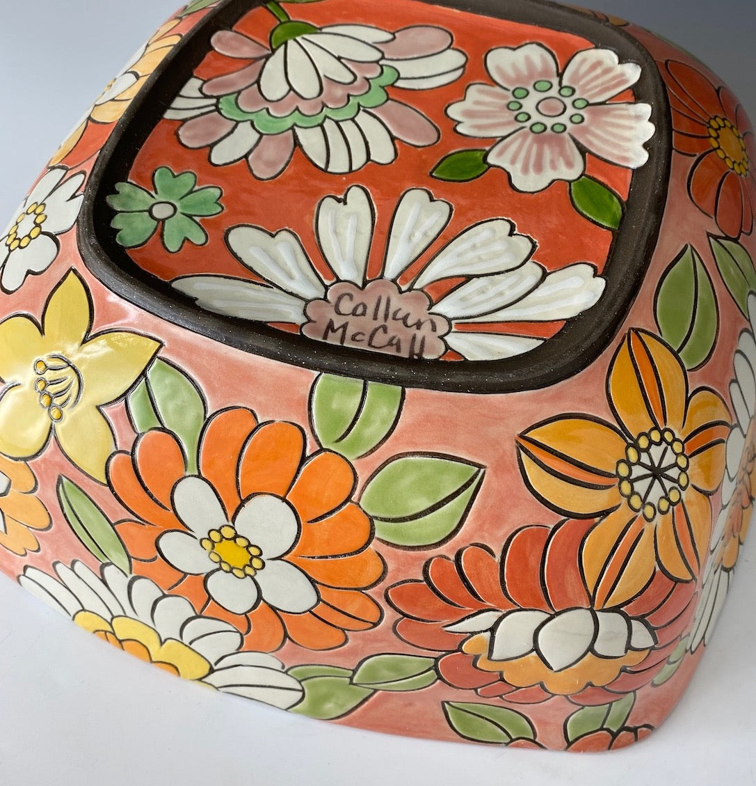 Flower Power Square Bowl