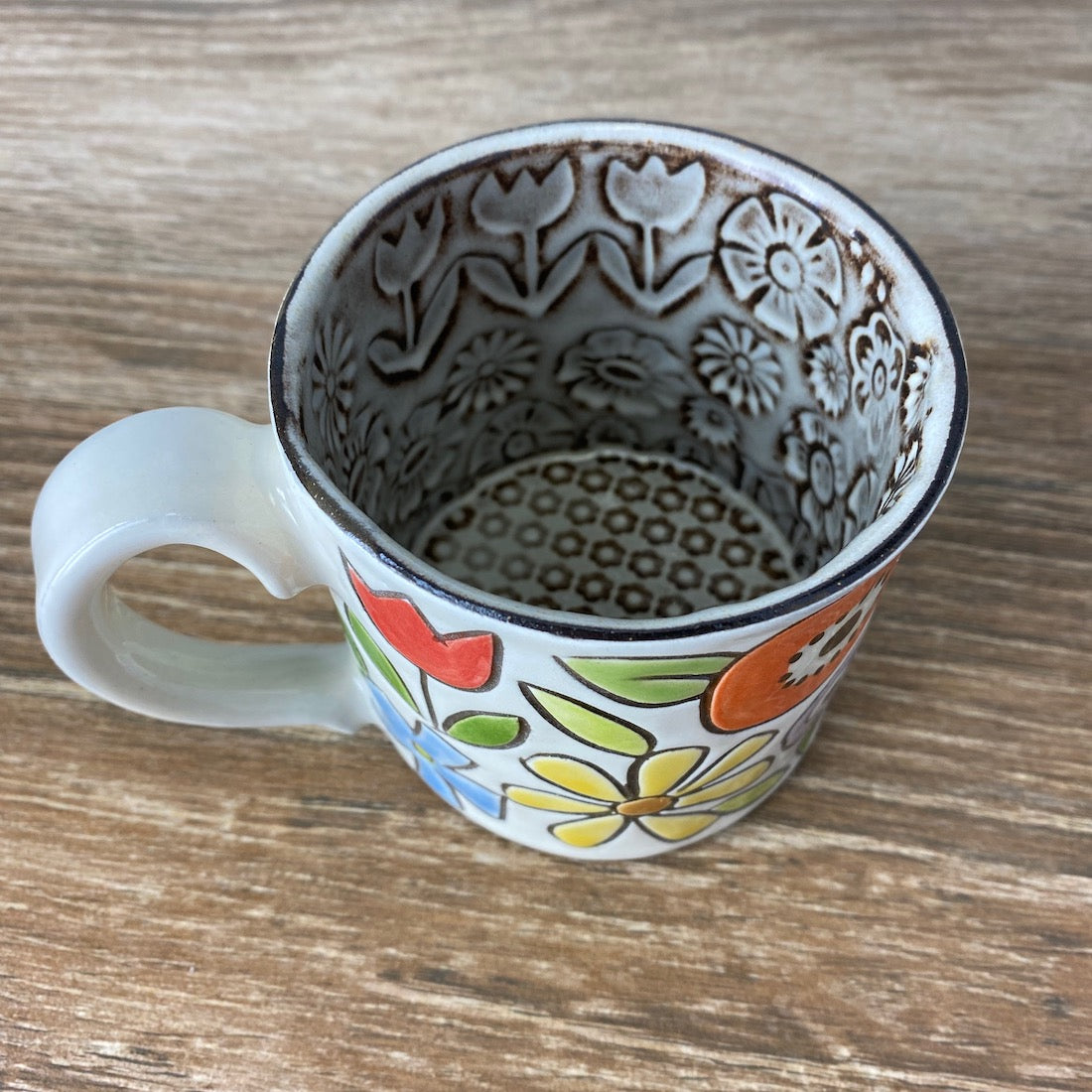 Handpainted Stoneware Mug | Multi-floral