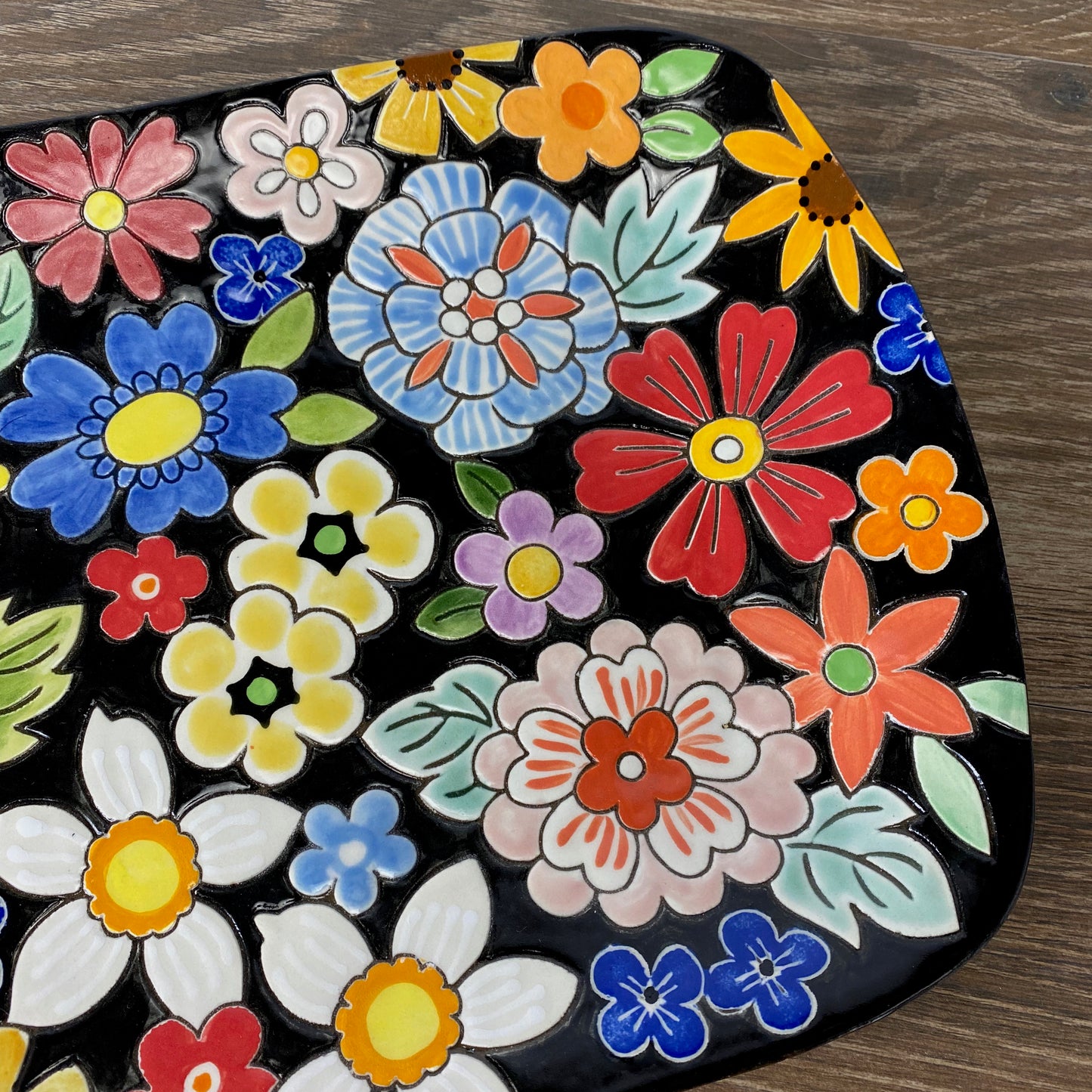 Colorful Handpainted Serving Platter