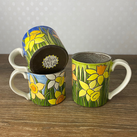 Vintage Floral Daffodil Mug