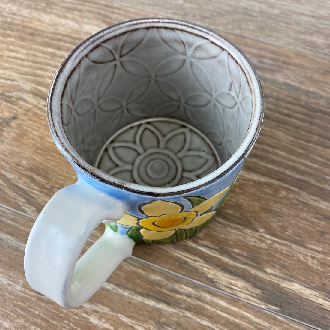 Vintage Floral Daffodil Mug