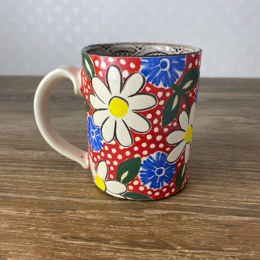 Handpainted Stoneware Mug | Daisy Dot