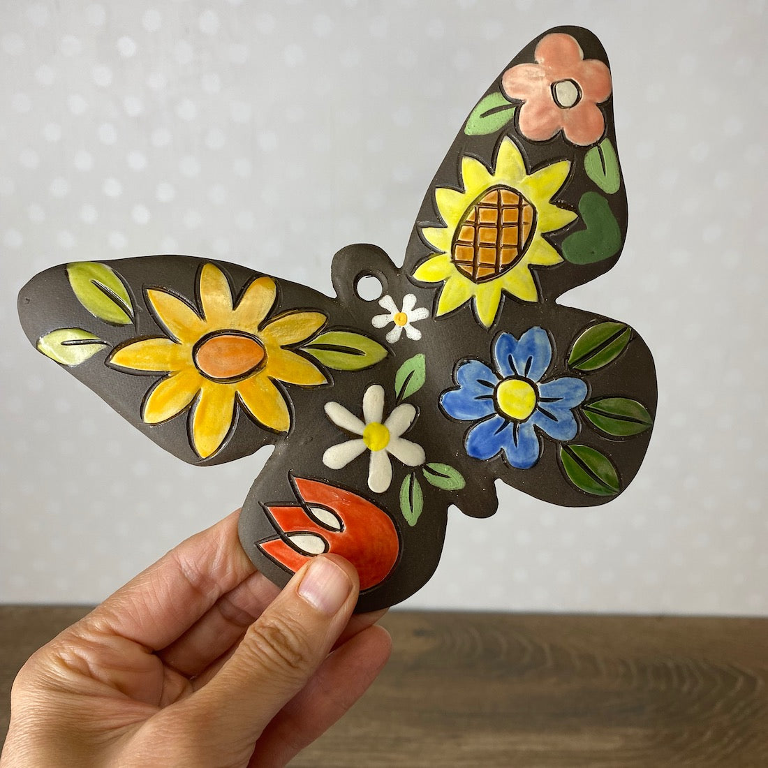 Handpainted Ceramic Butterfly | Wall Mount | Assorted