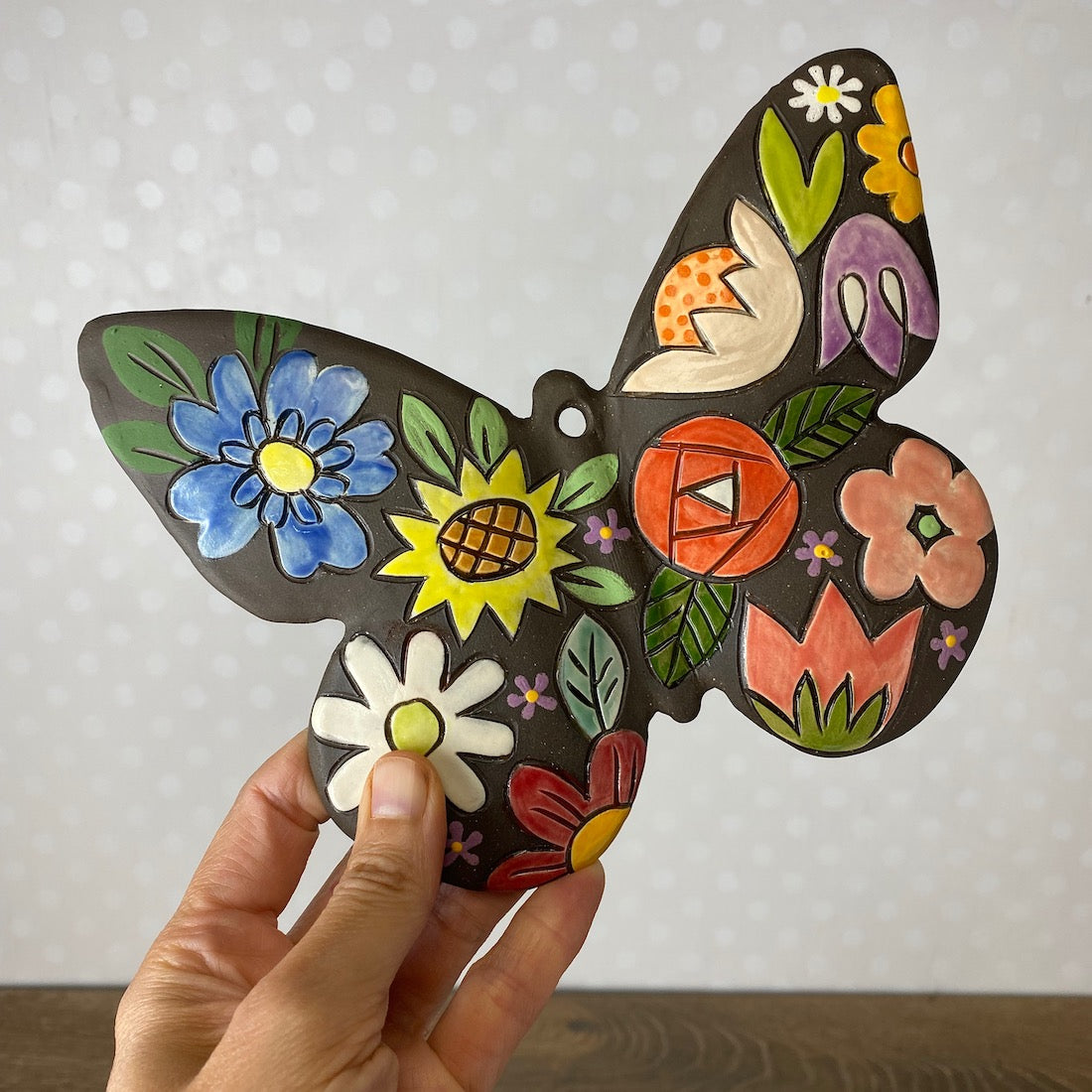 Handpainted Ceramic Butterfly | Wall Mount | Assorted