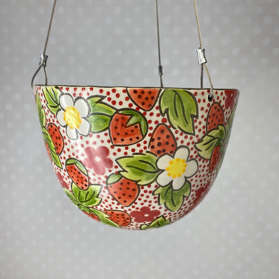 Large Stoneware Hanging Planter | 7 inch | Assorted