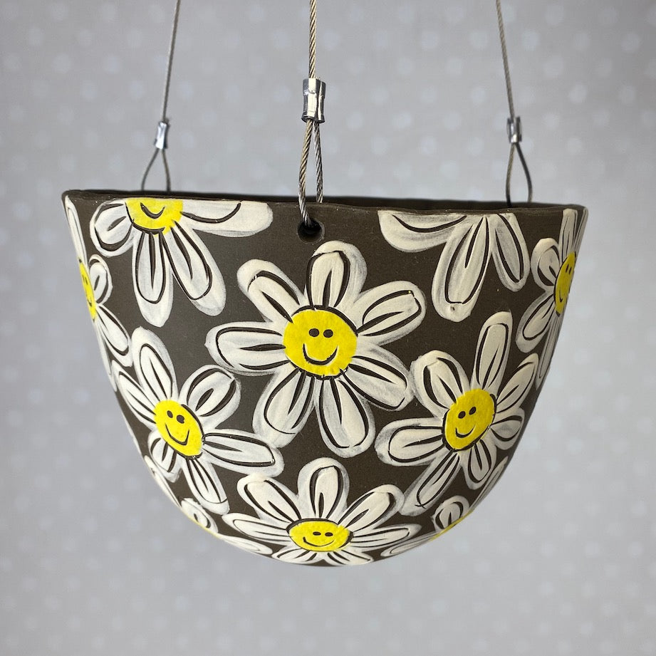 Large Stoneware Hanging Planter | 7 inch | Assorted