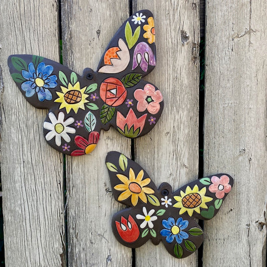 Handpainted Ceramic Butterfly | Wall Mount | Assorted