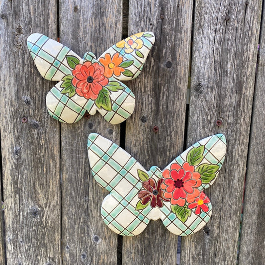 Handpainted Ceramic Butterfly | Wall Mount | Assorted
