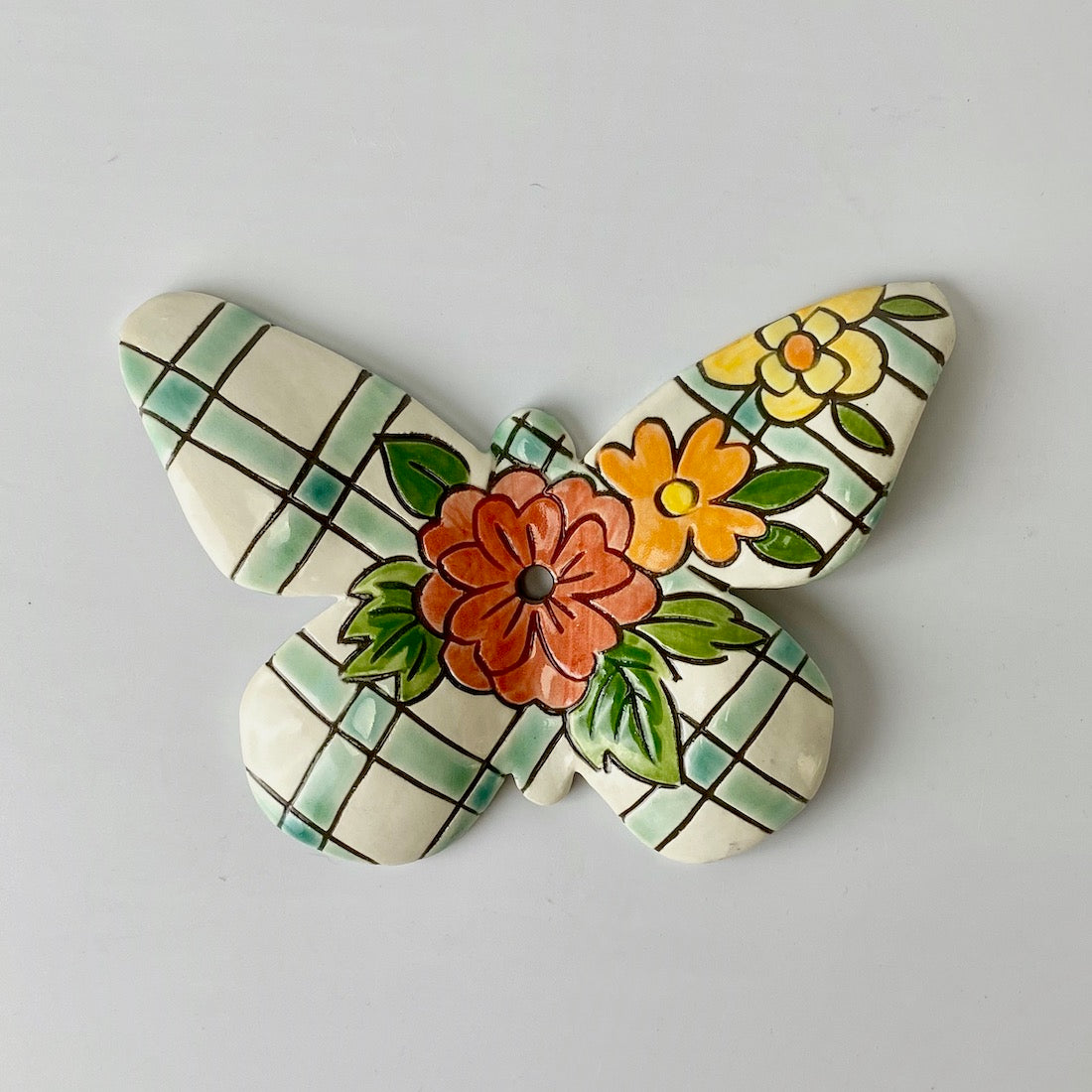Handpainted Ceramic Butterfly | Wall Mount | Assorted
