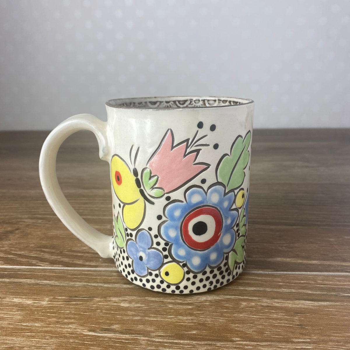 Butterfly and Flower Coffee Mug