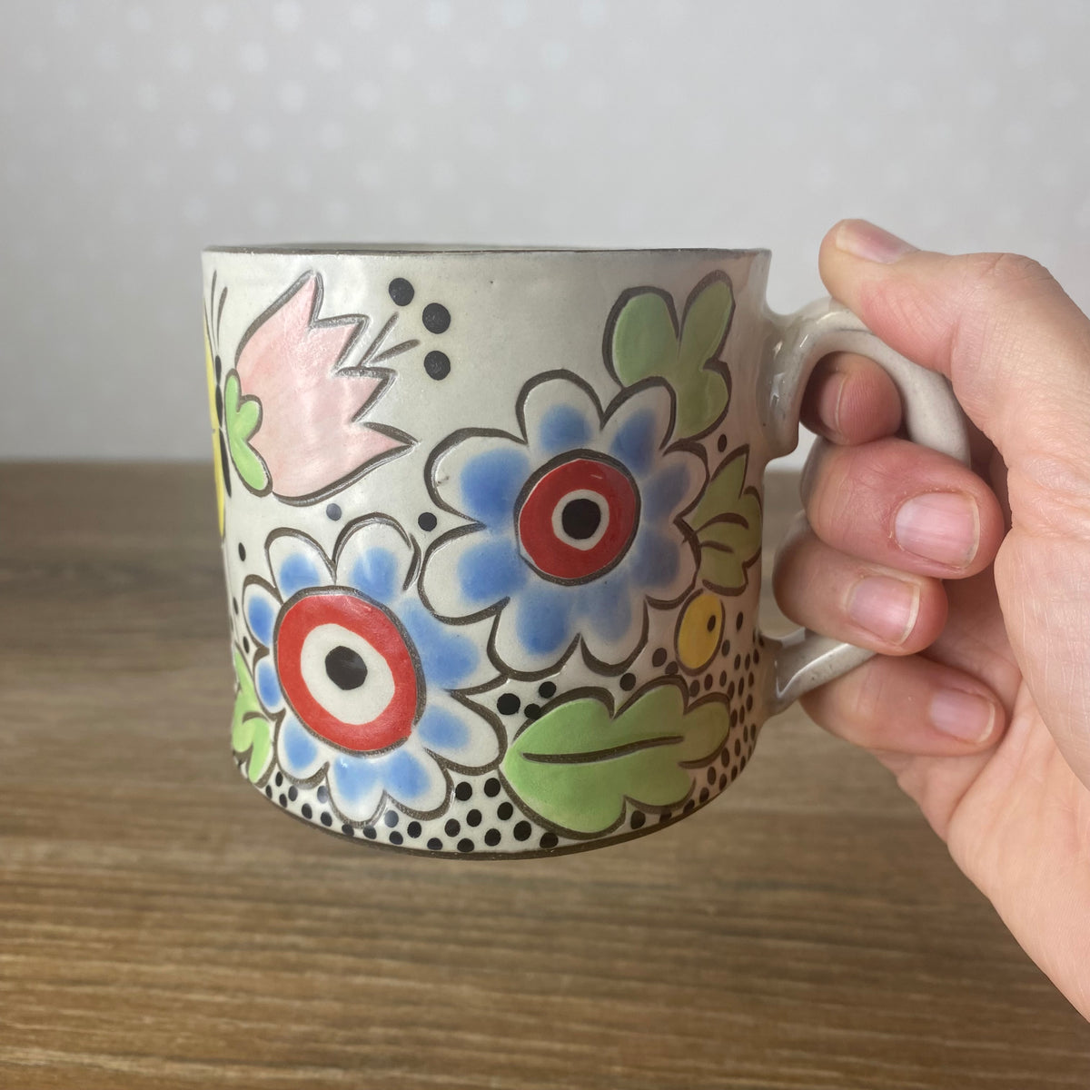 Butterfly and Flower Coffee Mug