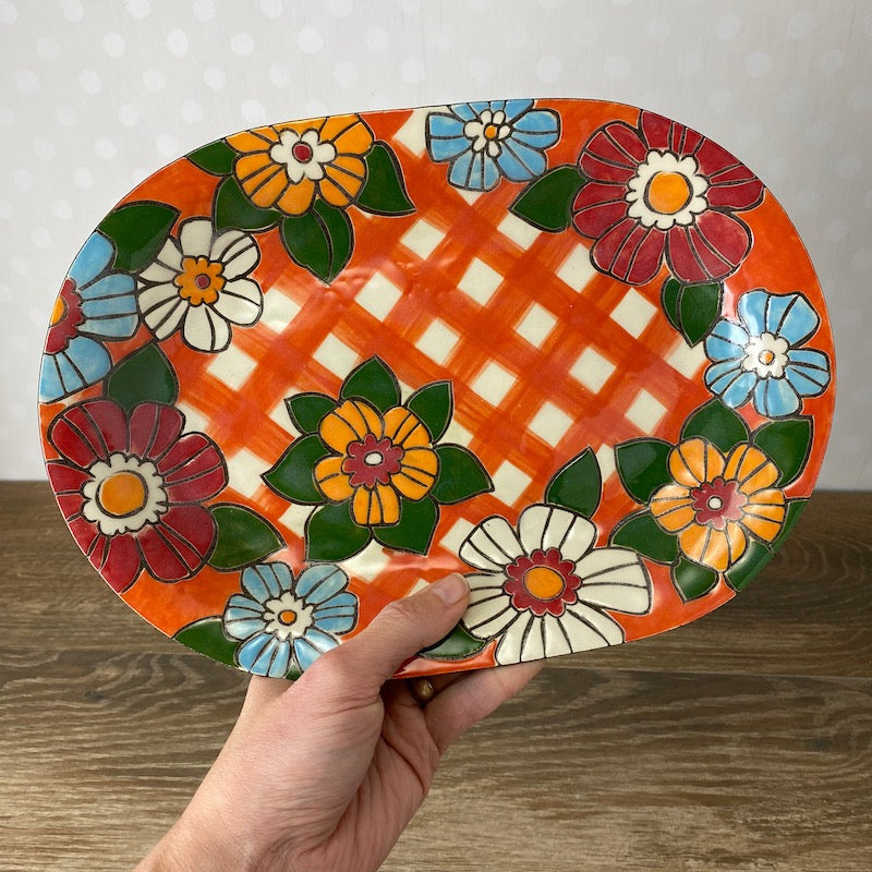 Small Red Platter or Plate