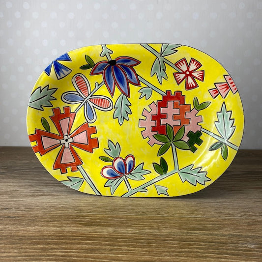 Small Vintage Print Platter or Plate