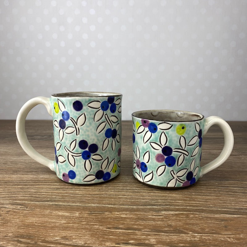 Handpainted Blueberry Mug