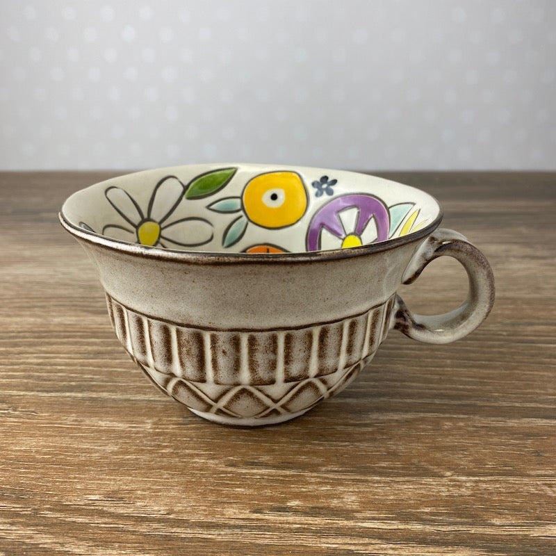 Mulit-Floral Ceramic Soup Bowl