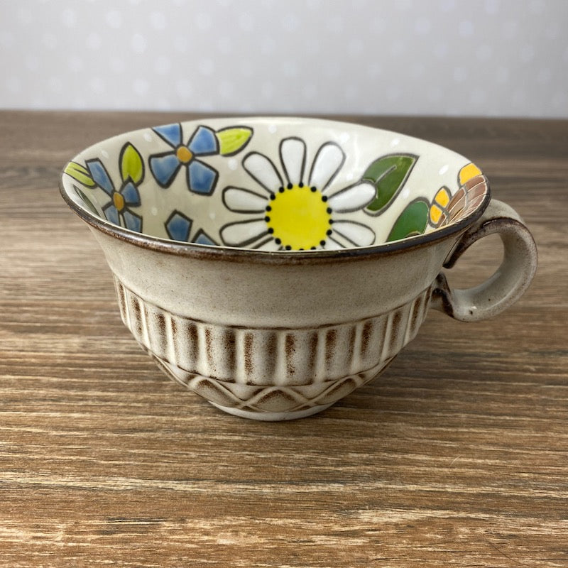 Daisy and Sunflower Soup Bowl