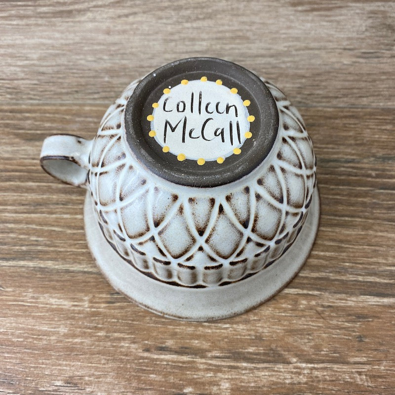 Stoneware Mug Bowl with Marigolds