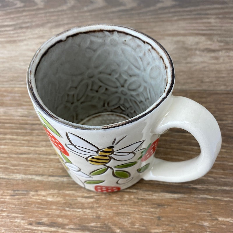 Strawberry Mug with Bees