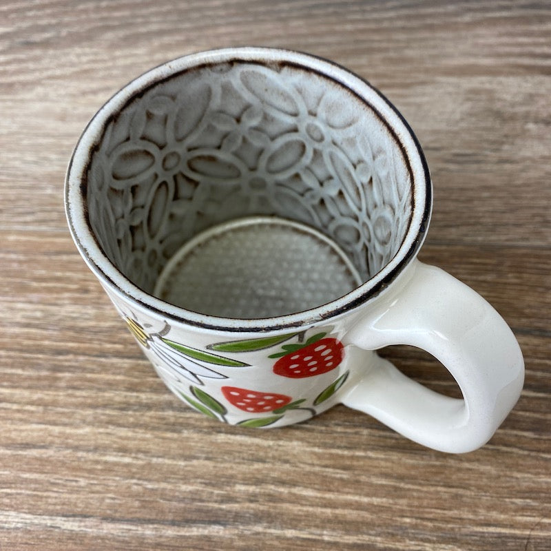 Strawberry Mug with Bees