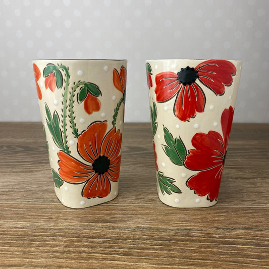 Handpainted Pottery Pint