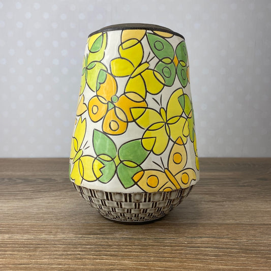 Tall Flower Vase wth Butterflies