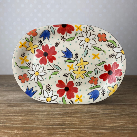 Vintage Floral Small Platter | Plate