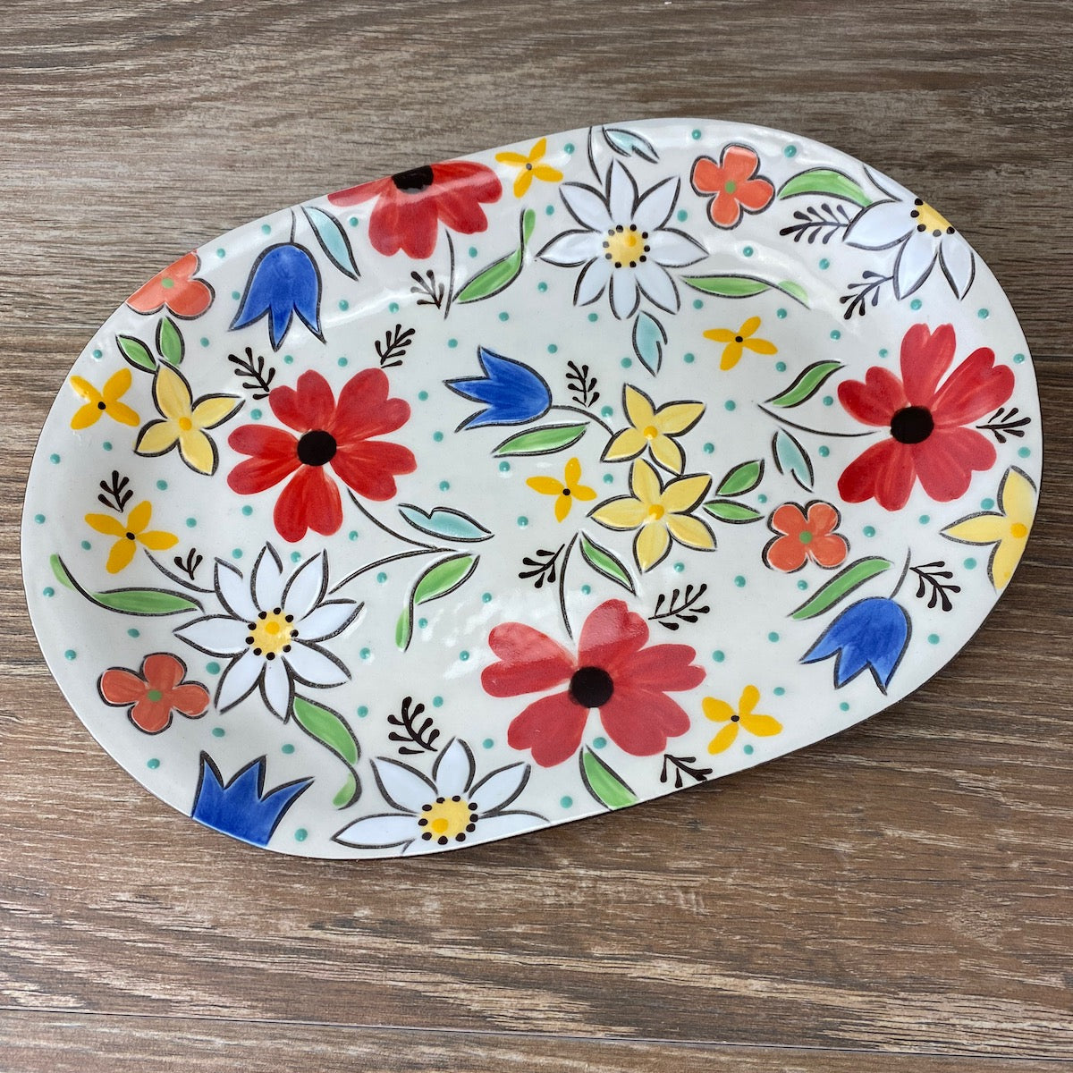 Vintage Floral Small Platter | Plate