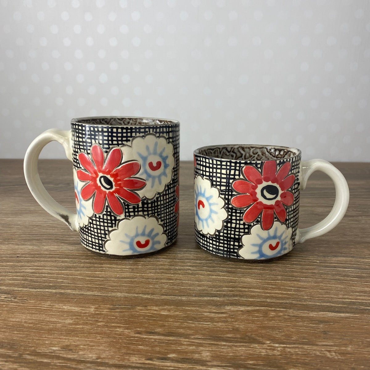 Handpainted Stoneware Mug | 1940's Floral