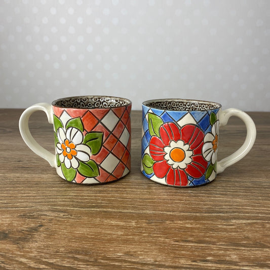 Artisan Coffee Mug | Plaid Floral
