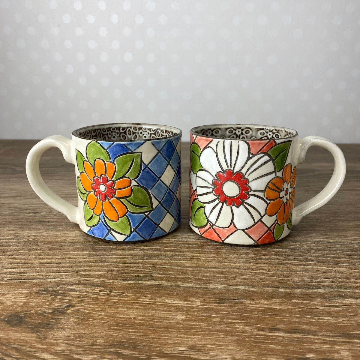 Artisan Coffee Mug | Plaid Floral