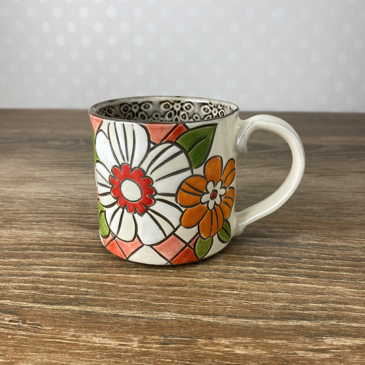 Artisan Coffee Mug | Plaid Floral